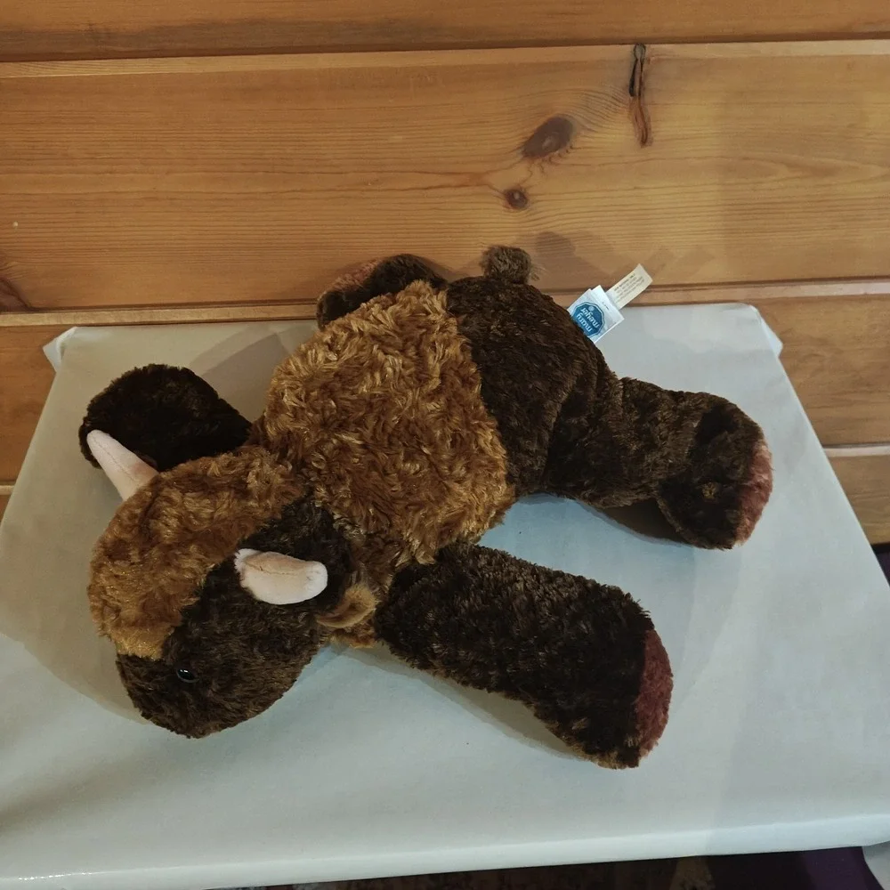 Vintage 2001 Buffalo‎ Bison Beanbag Plush Flip Flops Mary Meyer 12